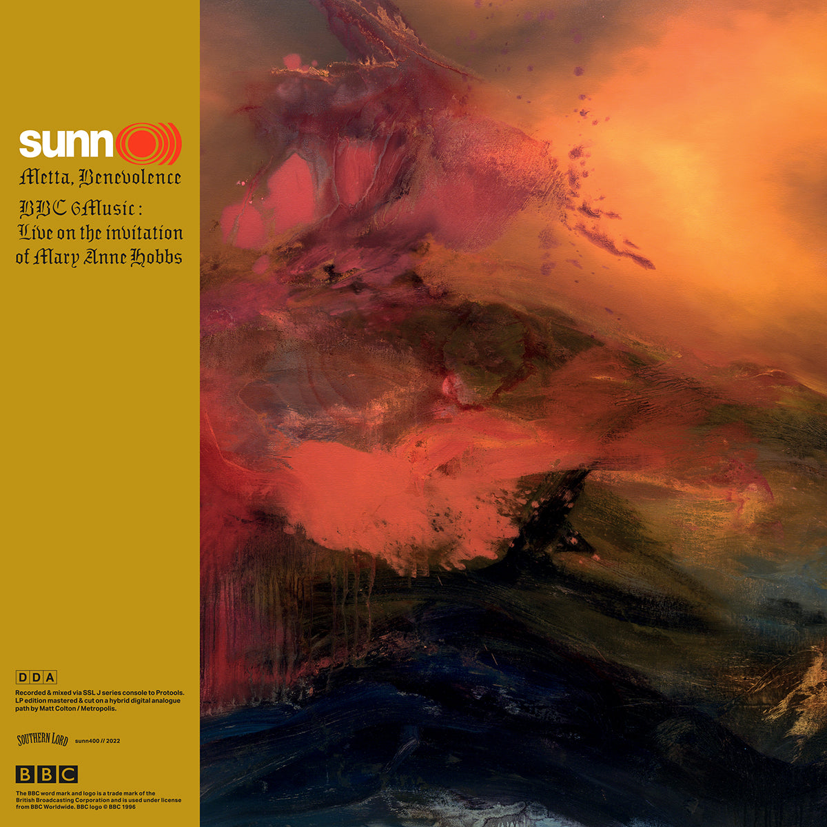 SUNN O))) "Metta, Benevolence BBC6 Live : On The Invitation Of Mary Anne Hobbs" CD