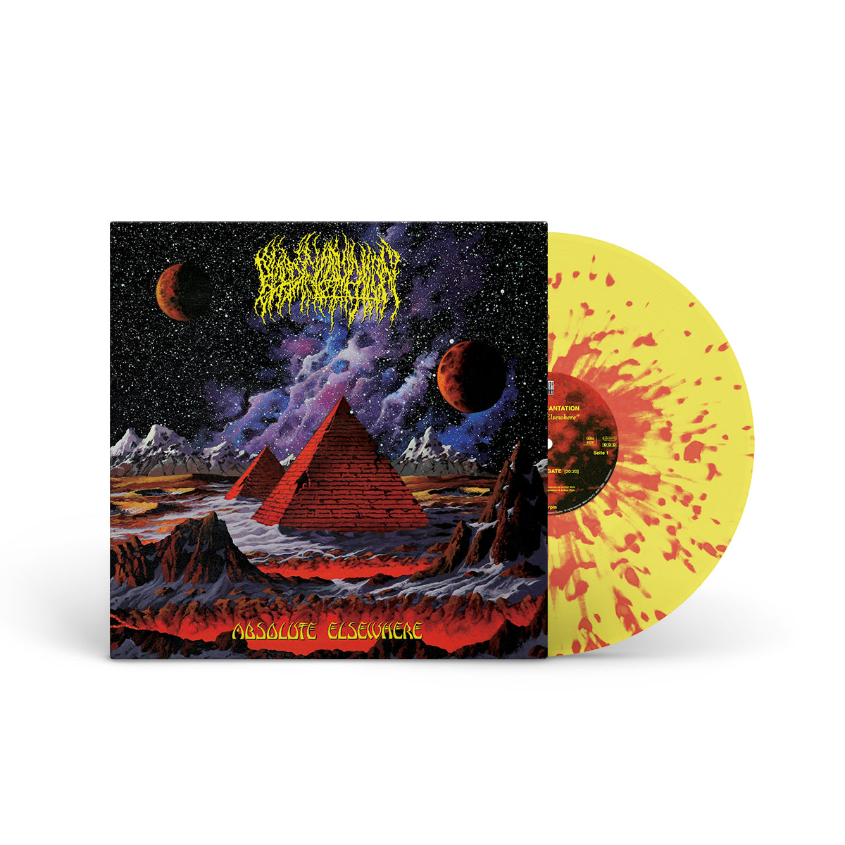 BLOOD INCANTATION &quot;Absolute Elsewhere&quot; LP TRANS. SUN YELLOW RED SPLATTER (EG EXCLUSIVE)